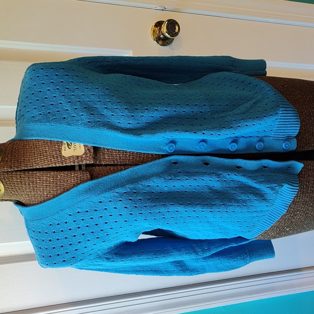 Blue Cardigan Sweater